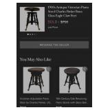 J1 - VINTAGE CLAW-FOOT STOOL (G52)