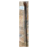 J1 - CARVED WOOD WALKING STICK 36" (L28)