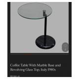 J1 - GLASS TOP SIDE TABLE (L24)