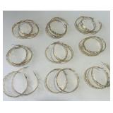 LOT OF GOLDTON E HOOP EARRINGS