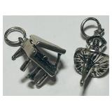 STERLING SILVER TWO CHARMS 4.2 GRS