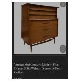 J1 - MID-CENTURY STYLE SIX-DRAWER DRESSER (M5)