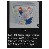 J1 - JAPANESE-MOTIF CERAMIC PLANTER POT (G8)