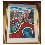 J1 - D. HILL SERIGRAPH PRINT FRAMED 9X8.5" (R35)