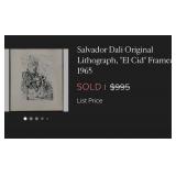 J1 - SALVADOR DALI "EL CID" FRAMED (M1)