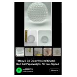 J1 - TIFFANY & CO GOLF BALL PAPERWEIGHTS (M39)