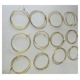 LOT OF GOLDTONE EARRINGS