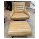 R - ROOM & BOARD EASY CHAIR WITH FOOTSTOOL (C11)
