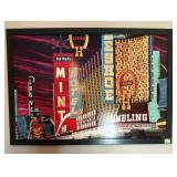 R - LAS VEGAS ARTWORK FRAMED 39X56' (A6)