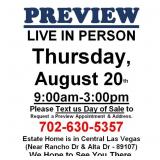 PREVIEW LIVE IN PERSON - Thursday, August 20th