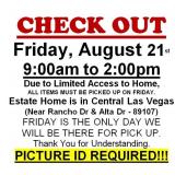 AUCTION PICK UP DAY & HOURS
