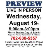 PREVIEW LIVE IN PERSON - Wednesday, August 19th