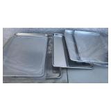 P - LOT OF FIVE SHEET PANS VARIOUS SIZES (N27)