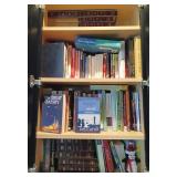 P - FOUR SHELF BOOKCASE WITH CONTENTS (N40)