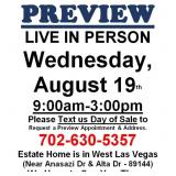 PREVIEW LIVE IN PERSON - Wednesday, August 19th