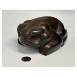 LARGE ANTIQUE CHINESE TERRACOTTA FROG - 7'X 5'X 3'