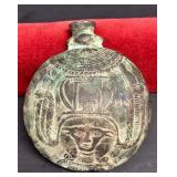 ANTIQUE BRONZE NEW YEARS FLASK