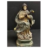 18TH C LARGE WOOD & IVORY MADONNA