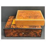 VINTAGE WOOD CIGAR HUMIDOR BOXES