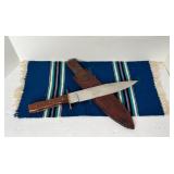 ANTIQUE HUNTING KNIFE LEATHER SHEATH