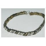 STERLING SILVER 7INCH BRACELET 13.10GRS