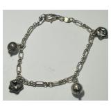 STERLING SILVER 7 INCH BRACELET 8.20GRS