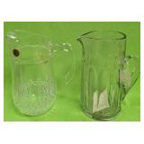 U - VINTAGE GLASS & CRYSTAL PITCHERS (P503)