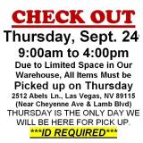 AUCTION PICK UP DAY & HOURS