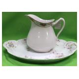 U - JOHNSON BROS PITCHER, HAVILAND LIMOGES PLATE