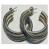 STERLING SILVER TUBE EARRINGS9.9.90GRS