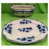 U - TWO PIECES BLUE & WHITE TRANSFERWARE (P331)