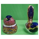 U - TWO ROYAL CROWN DERBY BIRD FIGURINES (P255)