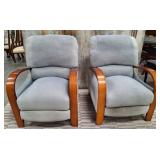 503 - PAIR OF MATCHING PUSHBACK RECLINERS (U48)