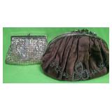 U - TWO VINTAGE EVENING BAGS (P418)