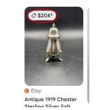 STERLING SILVER SALT OR PEPPER SHAKER 27.00GRS