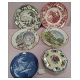 U - SIX VINTAGE COLLECTIBLE PLATES (P303)