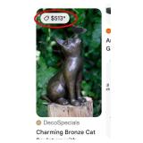 U - CAT & BUTTERFLY STATUETTE (P334)