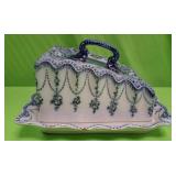 U - ROYAL DOULTON BLUE & WHITE WARE CHEESE PLATE