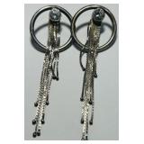 STERLING SILVER EARRINGS 17.00GRS