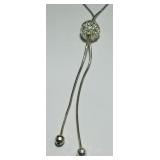STERLING SILVER 16INCH CZ NECKLACE 12.80GRS