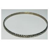 STERLING SILVER BANGLE BRACELET 11.00GRS