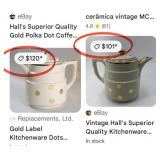 U - VINTAGE HALL CERAMIC PITCHER & TEAPOT (P553)