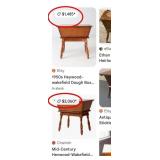 U - VINTAGE DOUGH BOX SIDE TABLE (P14)