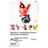 U - CARDINALS & PIG TRINKET BOXES (P495)