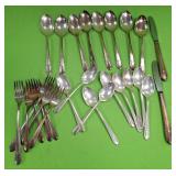 U - MIXED VINTAGE FLATWARE (P511)