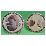 U - TWO ANTIQUE COLLECTIBLE "PHOTO" PLATES (P470)