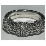 STERLING SILVER SIZE 8 JUDITH RIPKA RING 8.70GRS