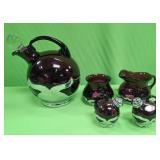 U - FARBER WARE DECANTER, C&S SET, S&P SET (P264)