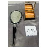 UVINTAGE HAND MIRROR & TRINKET BOX (L55)