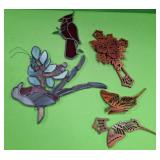 U - STAINED GLASS BIRDS, BROKEN WALL DECOR (P318)